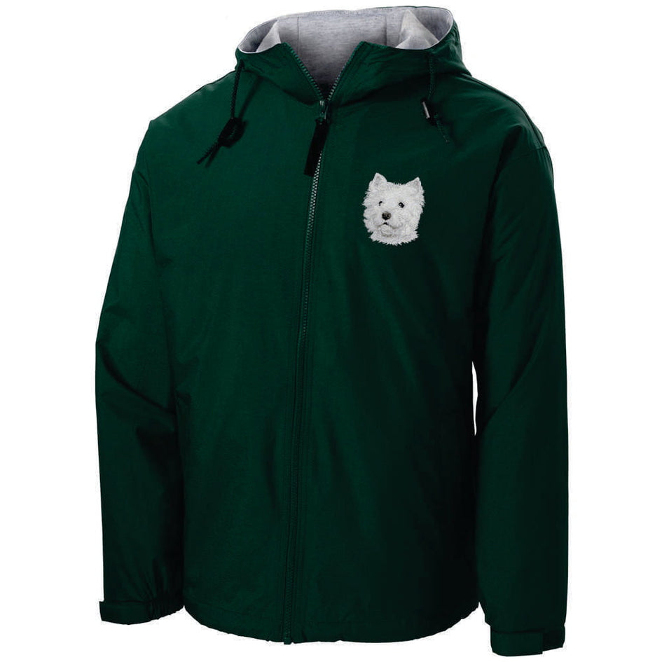 West Highland White Terrier Embroidered Hooded Jacket