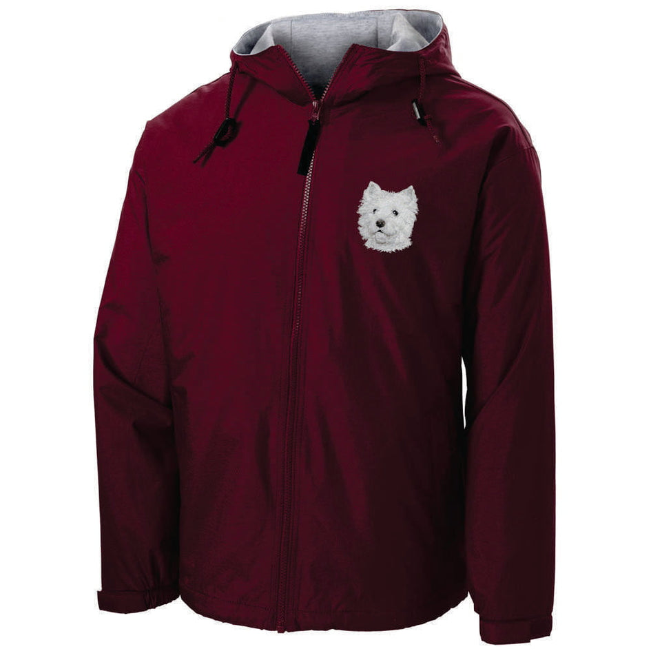 West Highland White Terrier Embroidered Hooded Jacket