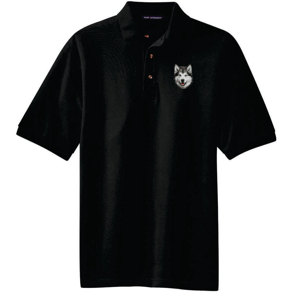 Alaskan Malamute Embroidered Polo Shirt
