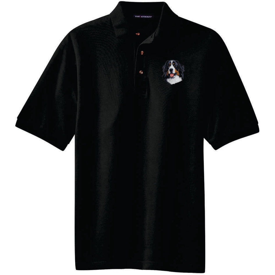 Bernese Mountain Dog Embroidered Polo Shirt
