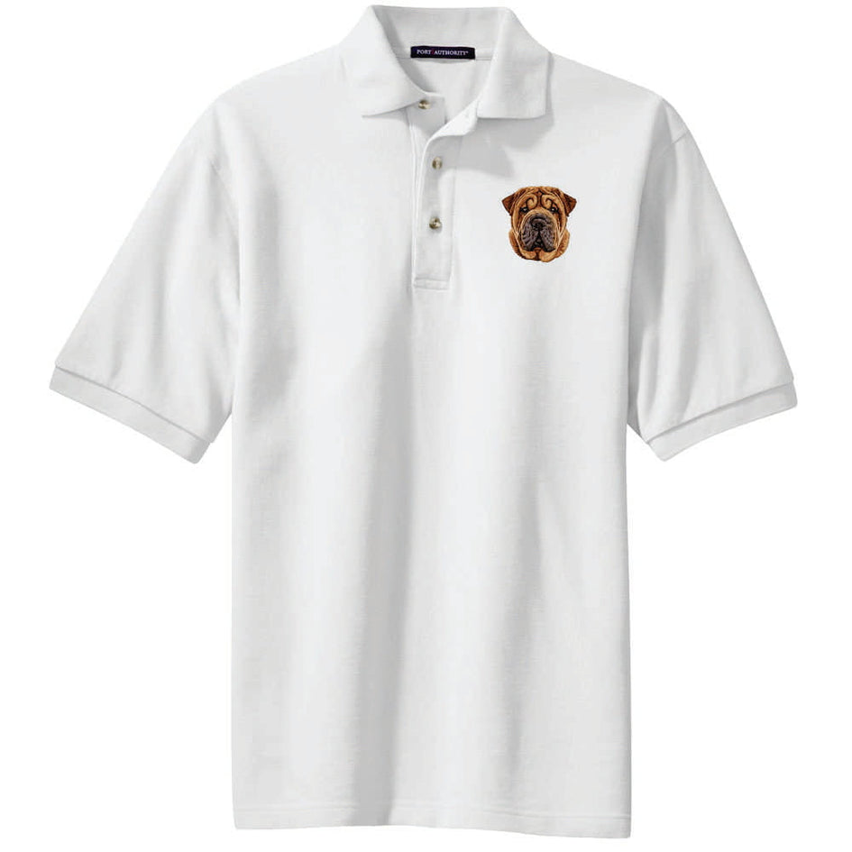 Chinese Shar-Pei Embroidered Polo Shirt