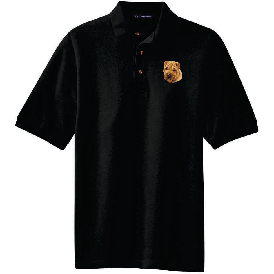 Chinese Shar-Pei Embroidered Polo Shirt