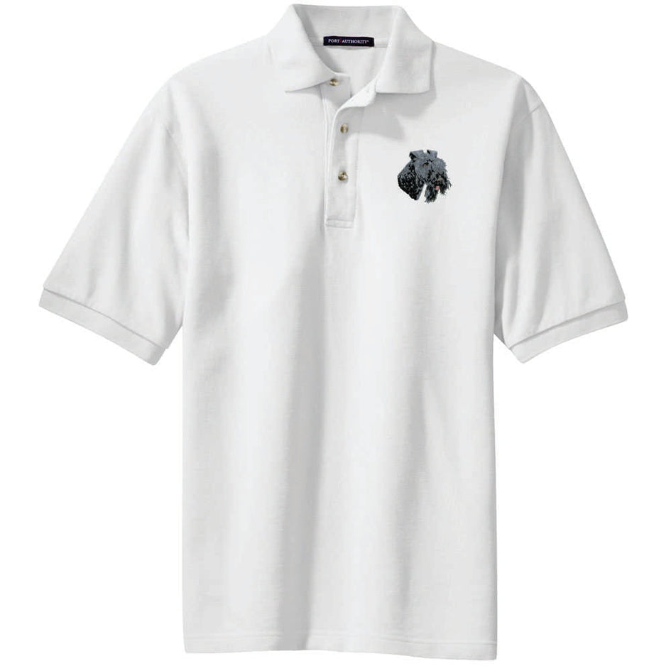 Kerry Blue Terrier Embroidered Polo Shirt