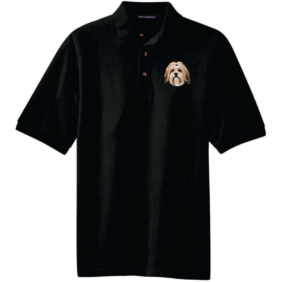 Lhasa Apso Embroidered Polo Shirt
