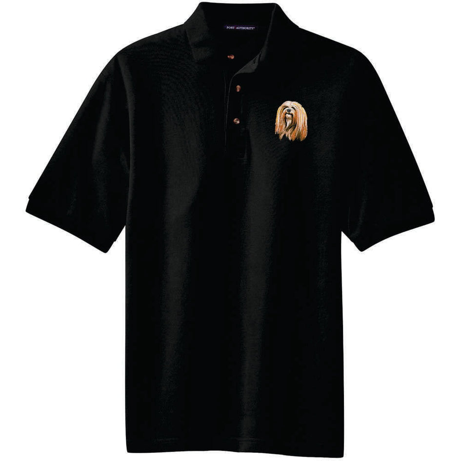 Lhasa Apso Embroidered Polo Shirt
