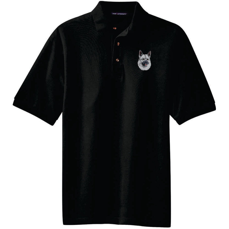 Norwegian Elkhound Embroidered Polo Shirt