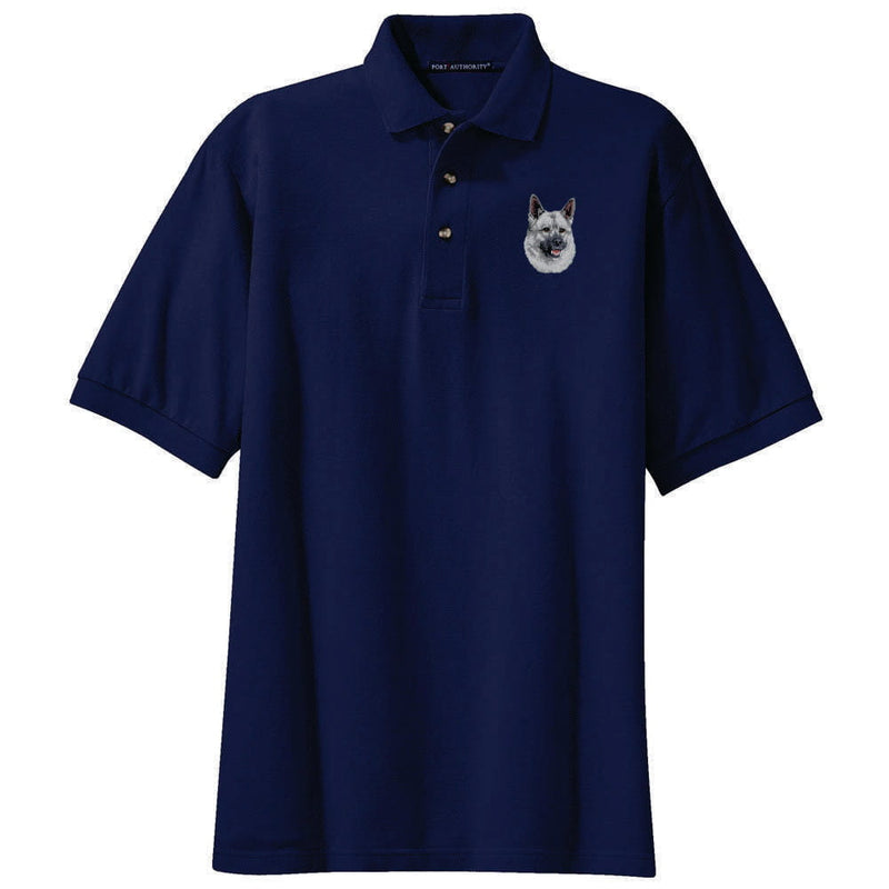 Norwegian Elkhound Embroidered Polo Shirt