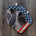 Keeshond  Americana Pot Holder Set