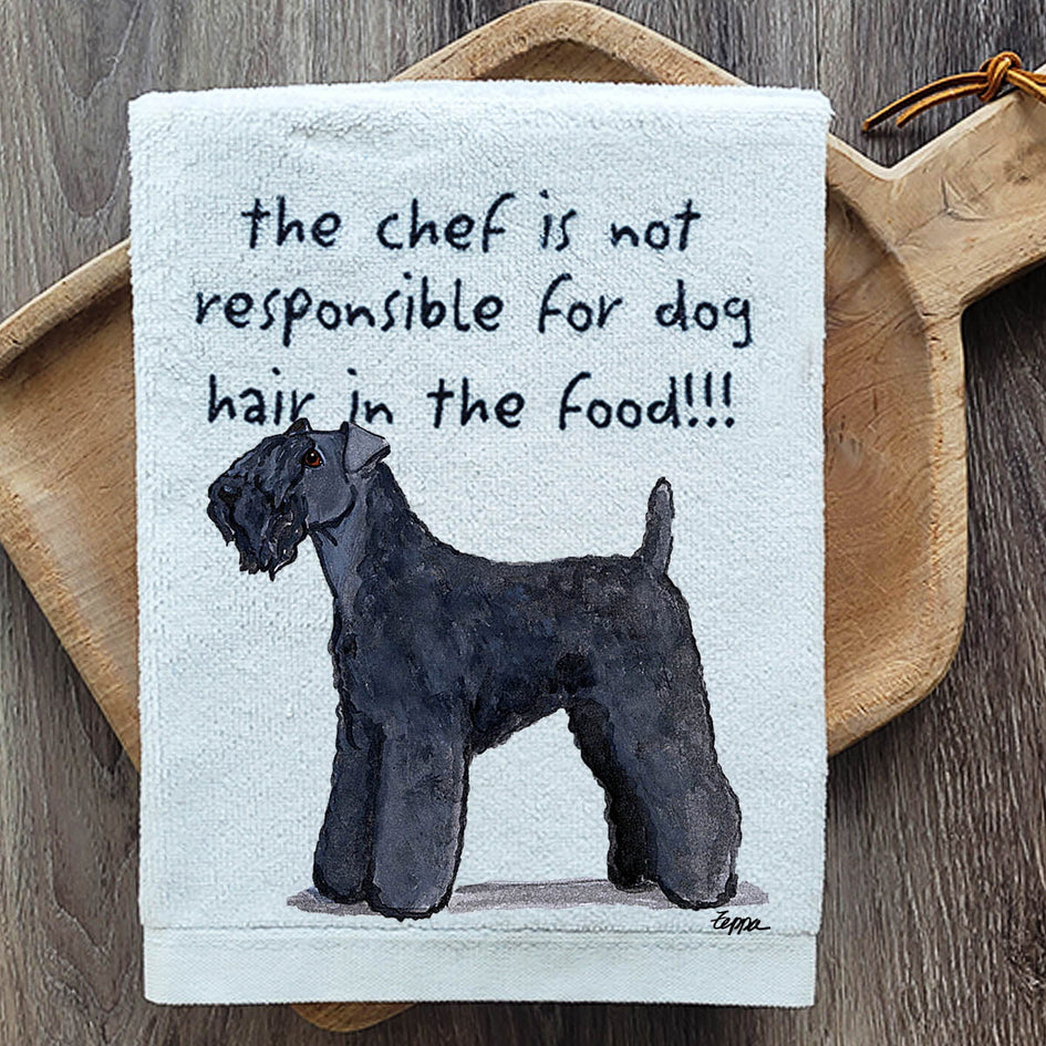 Kerry Blue Terrier Dish Towel