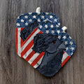 Kerry Blue Terrier  Americana Pot Holder Set