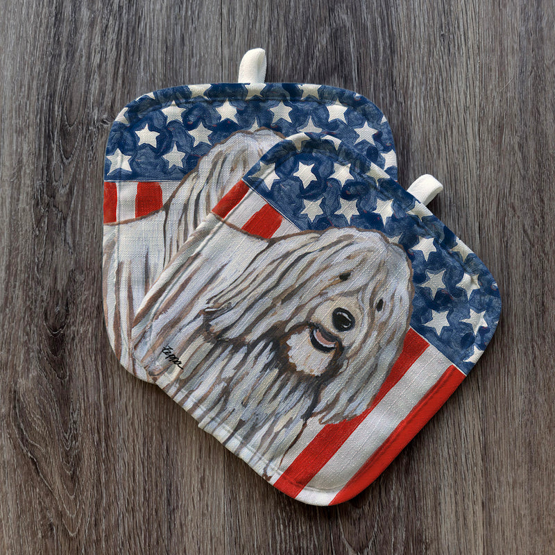 Komondor  Americana Pot Holder Set