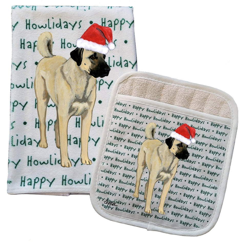 Anatolian Shepherd Kitchen Towel & Pocket Mitt Set