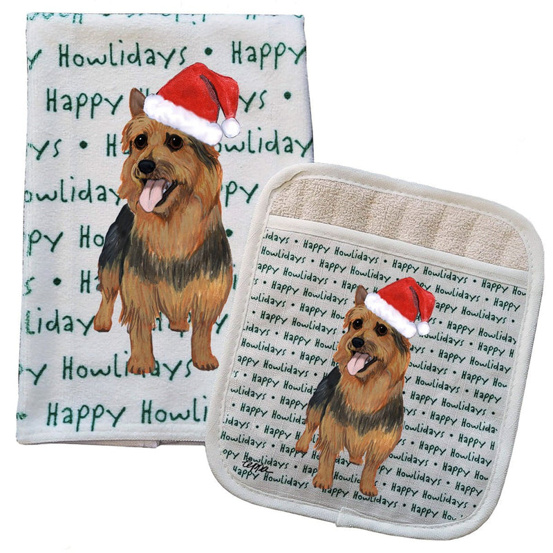 Australian Terrier Kitchen Towel & Pocket Mitt Set