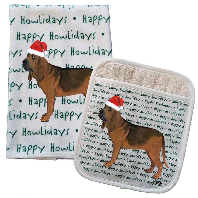 Bloodhound Kitchen Towel & Pocket Mitt Set