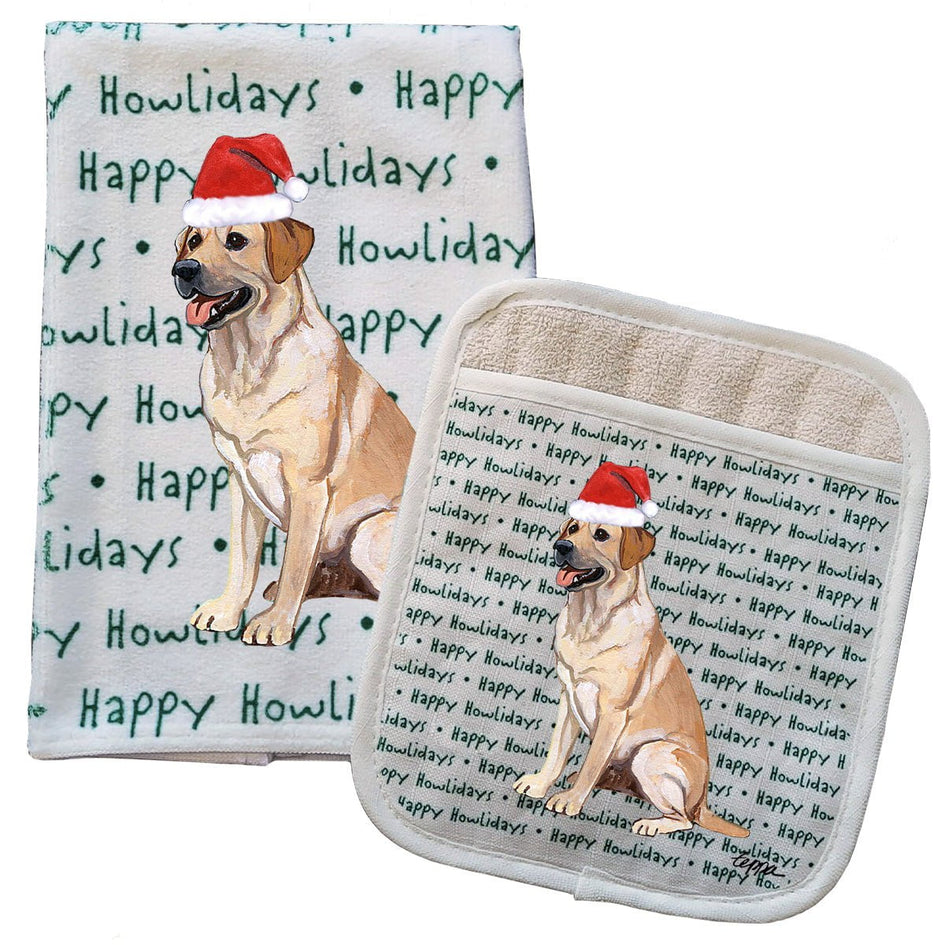 Labrador Retriever Kitchen Towel & Pocket Mitt Set