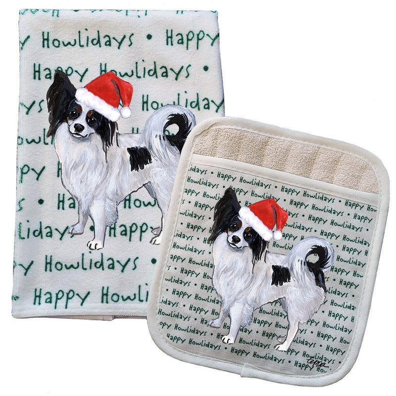 Papillon Kitchen Towel & Pocket Mitt Set