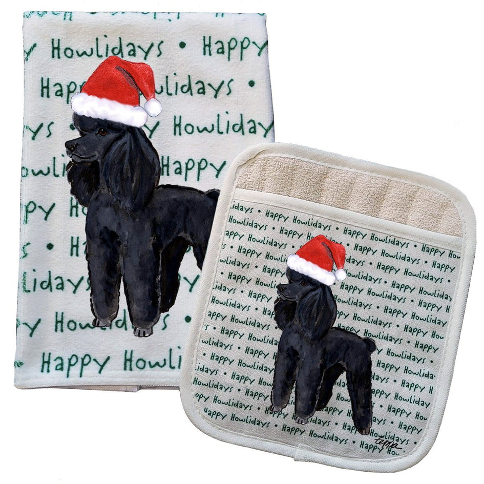 Poodle Kitchen Towel & Pocket Mitt Set