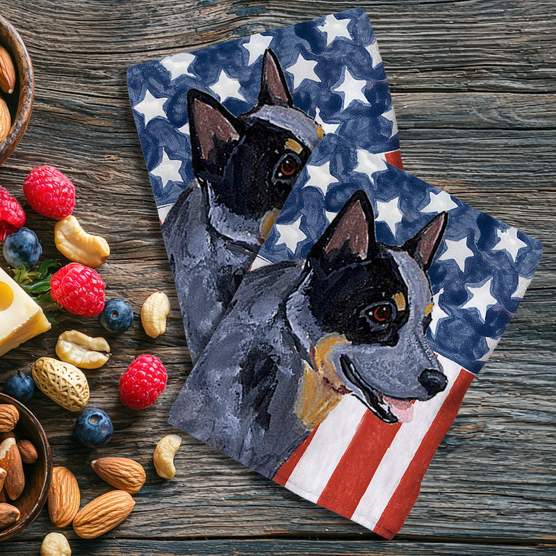 Australian Cattle Dog Americana Kitchen Towel Set