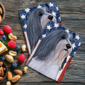 Bearded Collie Americana Kitchen Towel Set