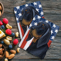 Black and Tan Coonhound Americana Kitchen Towel Set