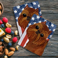 Brussels Griffon Americana Kitchen Towel Set