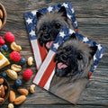 Cairn Terrier Americana Kitchen Towel Set