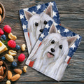 Chinese Crested Powderpuff  Americana Kitchen Towel Set