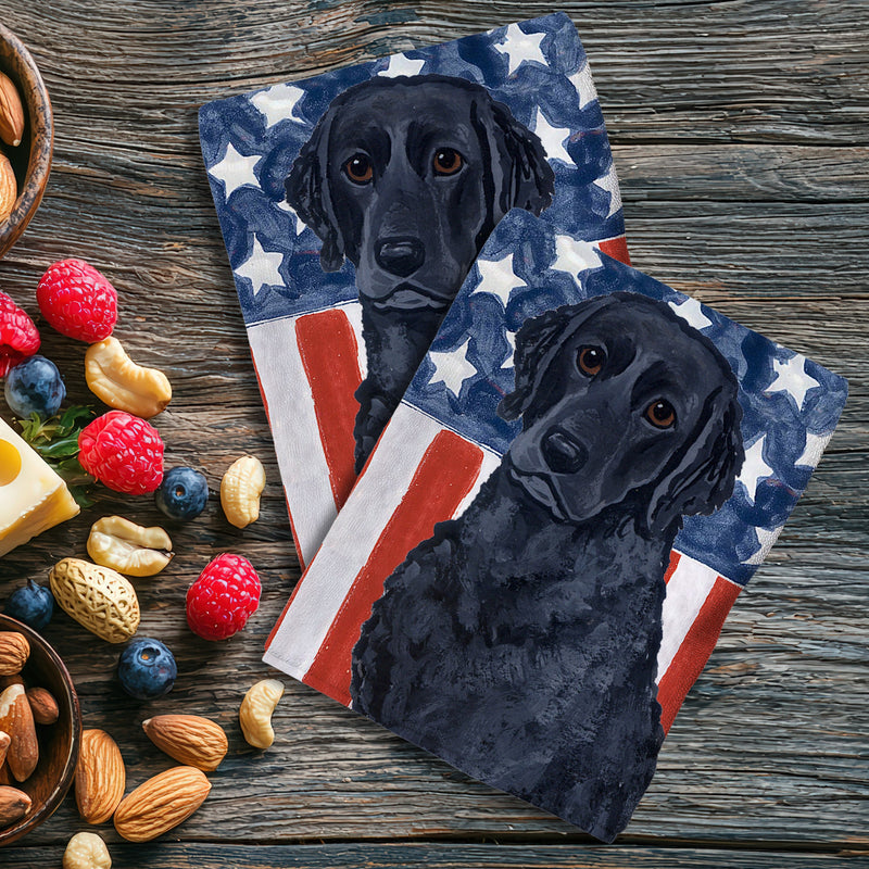 Curly-Coated Retriever Americana Kitchen Towel Set