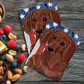 Dachshund Americana Kitchen Towel Set