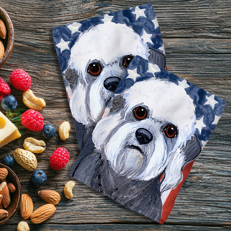 Dandie Dinmont Terrier Americana Kitchen Towel Set