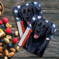 Flat-Coated Retriever Americana Kitchen Towel Set