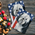 Polish Lowland Sheepdog Americana Kitchen Towel Set