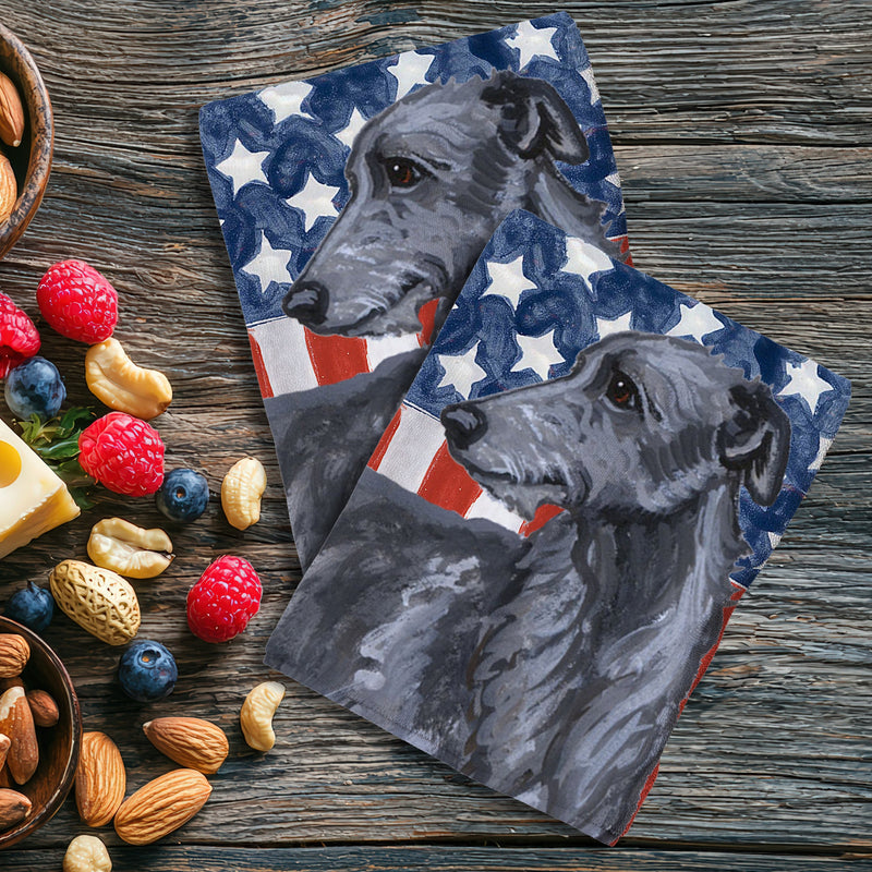 Scottish Deerhound Americana Kitchen Towel Set