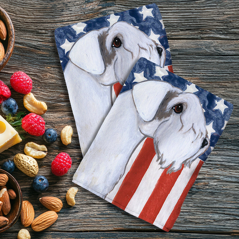 Sealyham Terrier Americana Kitchen Towel Set