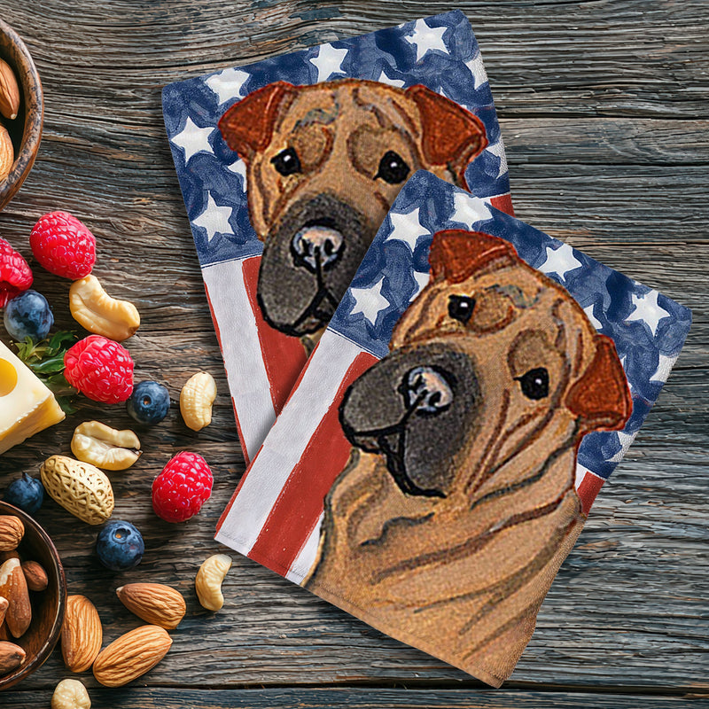 Chinese Shar-Pei Americana Kitchen Towel Set