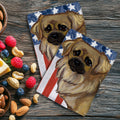 Tibetan Spaniel Americana Kitchen Towel Set