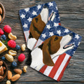 Treeing Walker Coonhound Americana Kitchen Towel Set