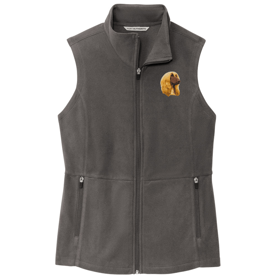 Afghan Hound Embroidered Women's Fleece Vest