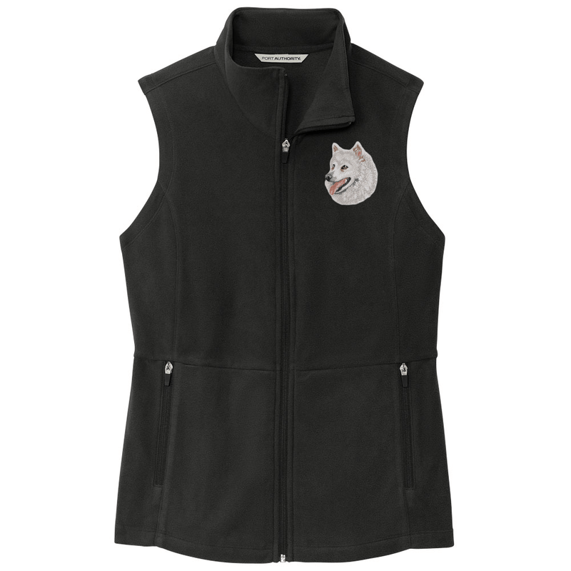 American Eskimo Dog Embroidered Women's Fleece Vest