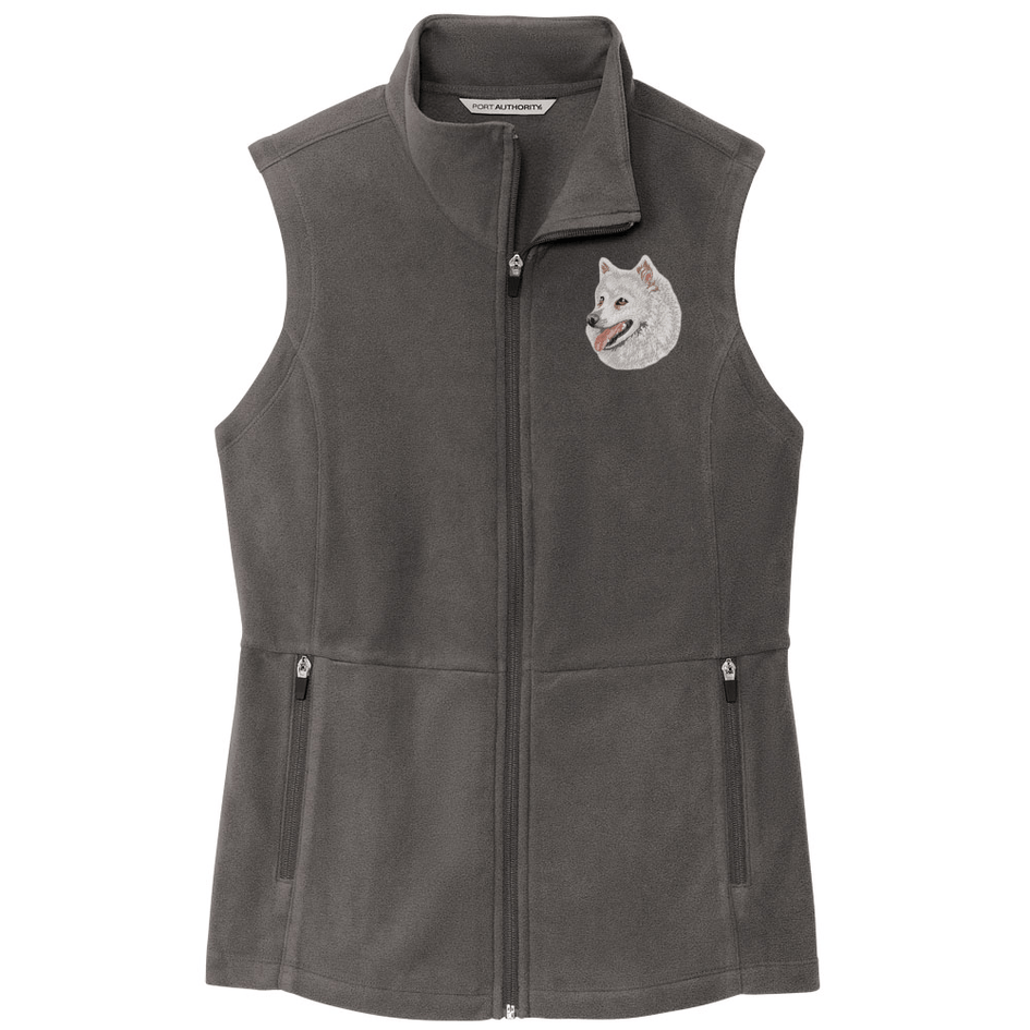 American Eskimo Dog Embroidered Women's Fleece Vest