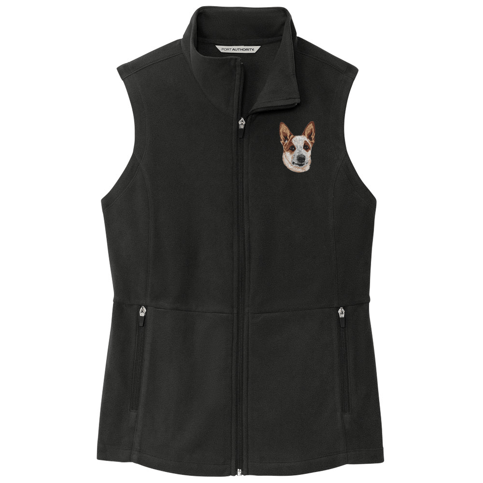 Australian Cattle Dog Embroidered Women's Fleece Vest