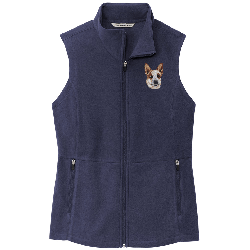 Australian Cattle Dog Embroidered Women's Fleece Vest