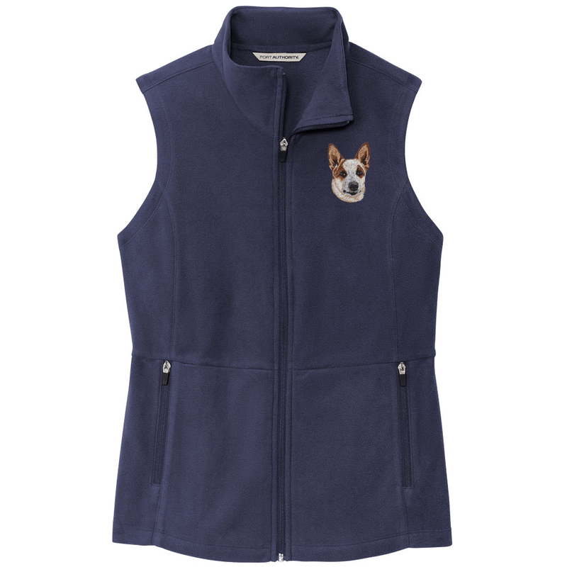 Australian Cattle Dog Embroidered Women's Fleece Vest