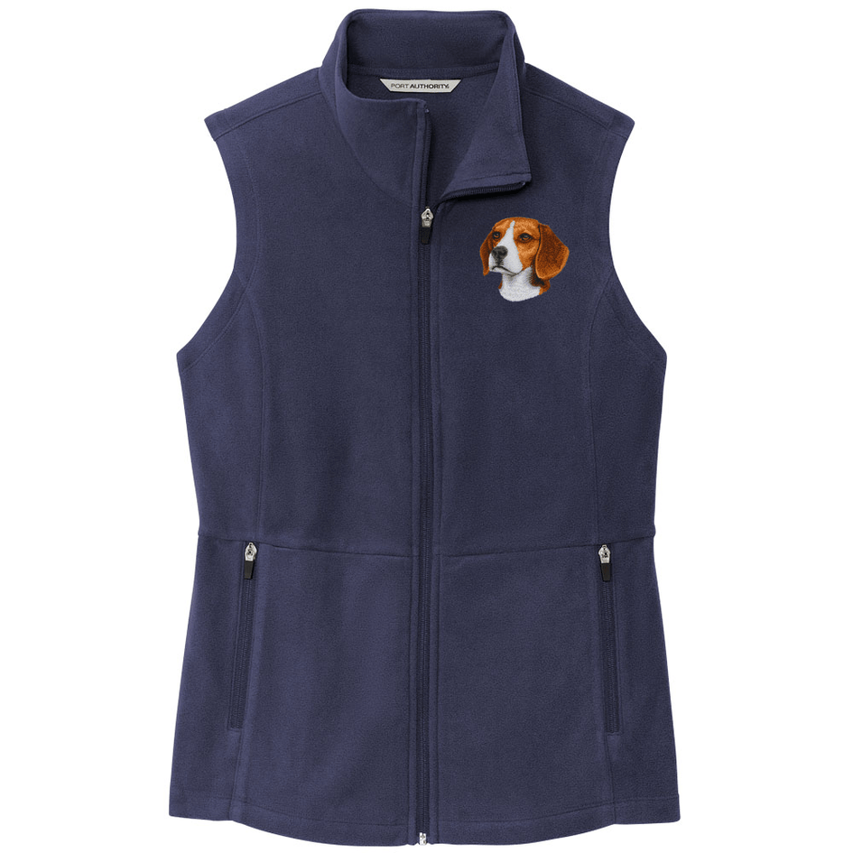 Beagle Embroidered Women's Fleece Vest