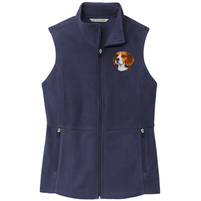 Beagle Embroidered Women's Fleece Vest