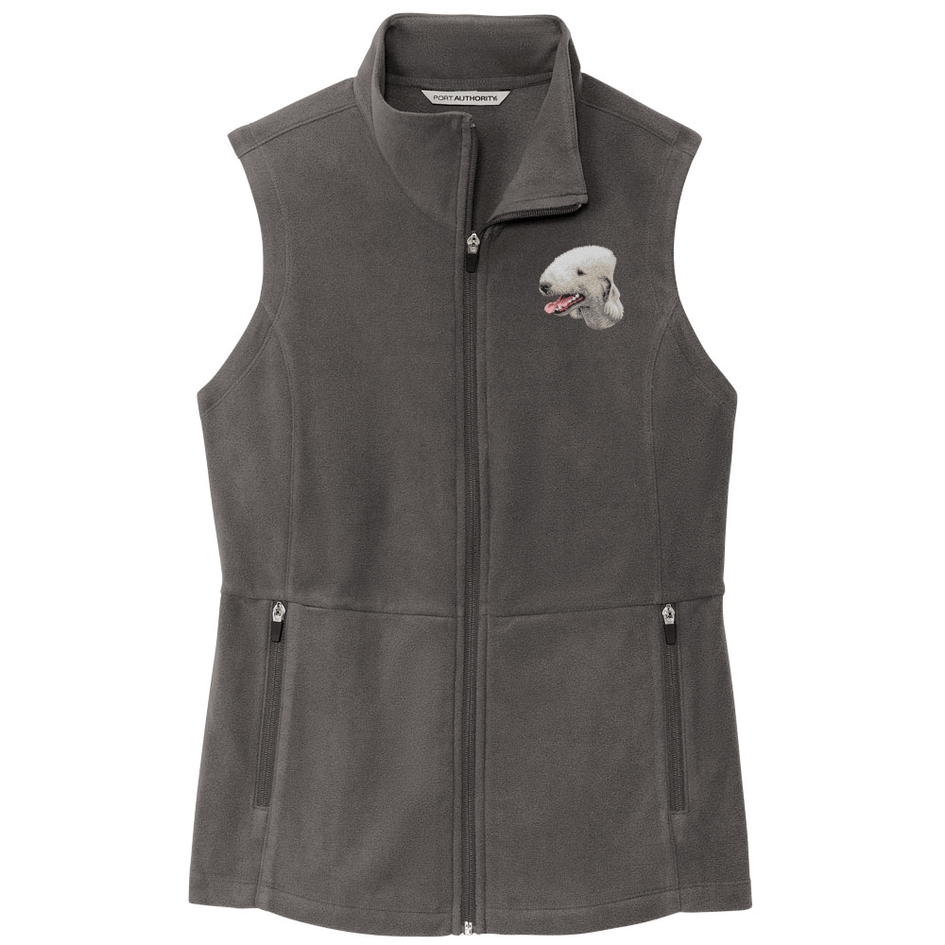 Bedlington Terrier Embroidered Women's Fleece Vest