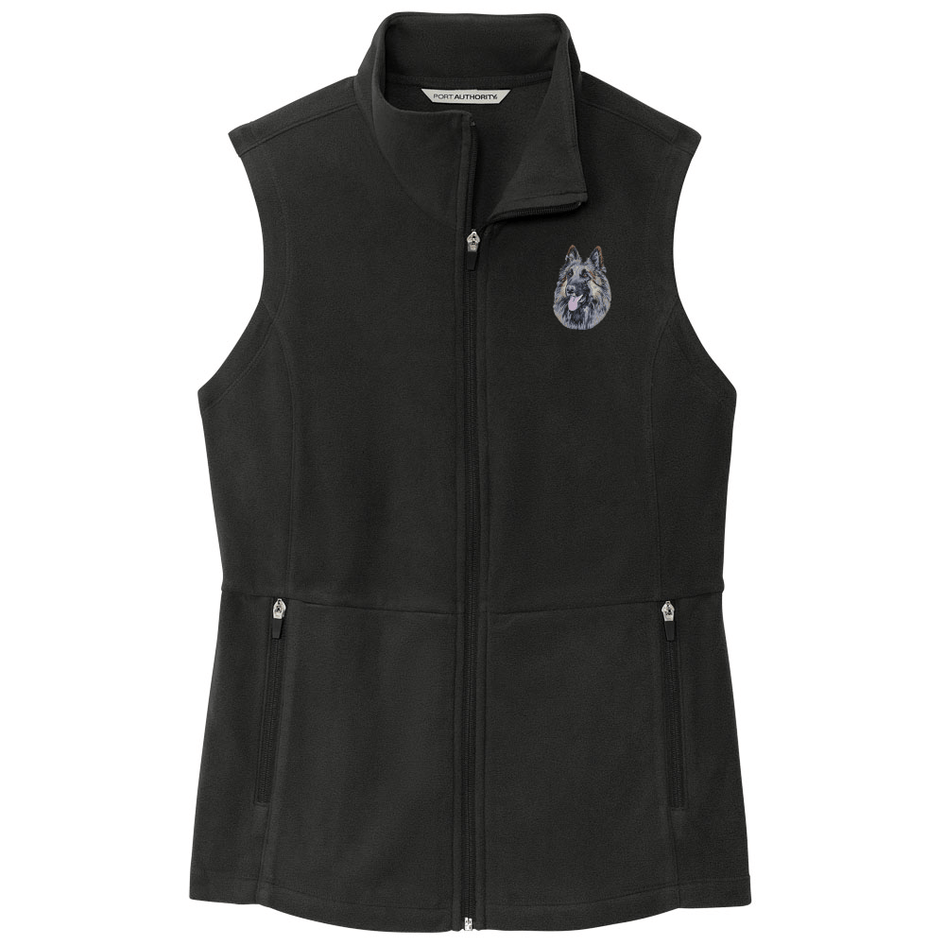 Belgian Tervuren Embroidered Women's Fleece Vest
