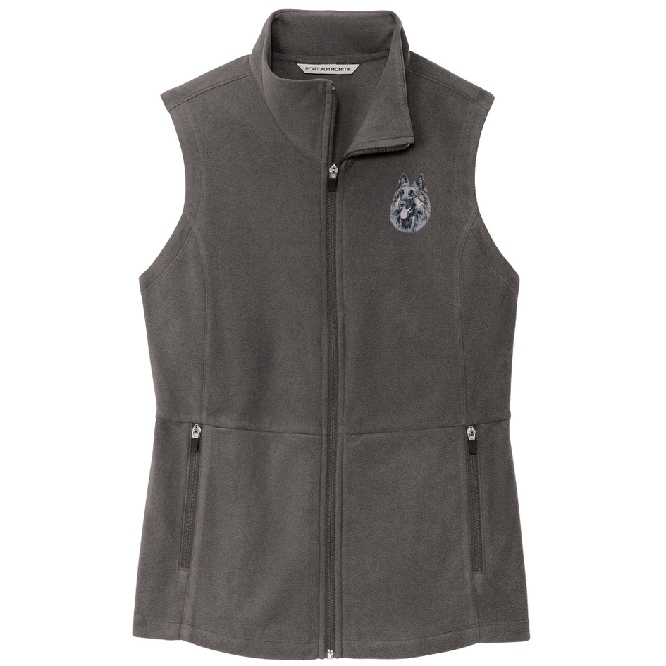 Belgian Tervuren Embroidered Women's Fleece Vest