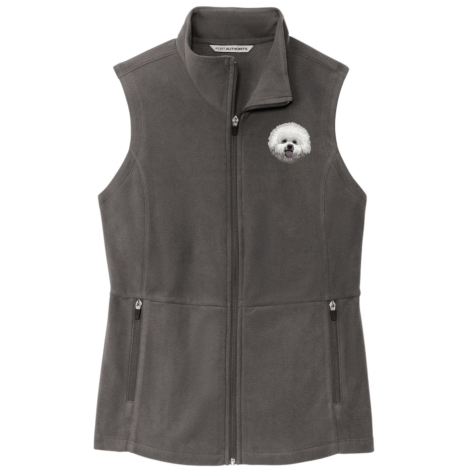 Bichon Frise Embroidered Women's Fleece Vest