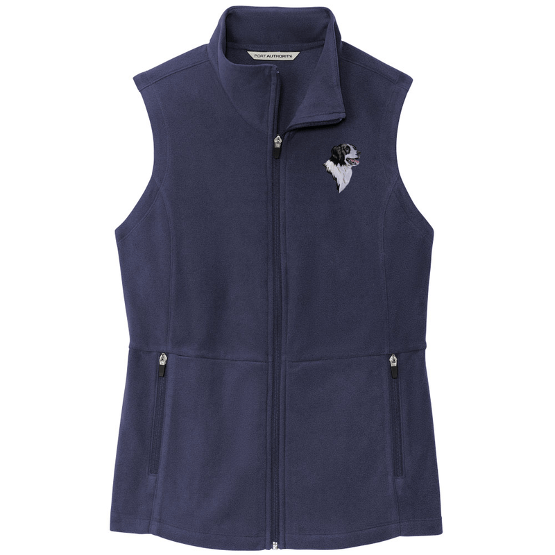 Border Collie Embroidered Women's Fleece Vest